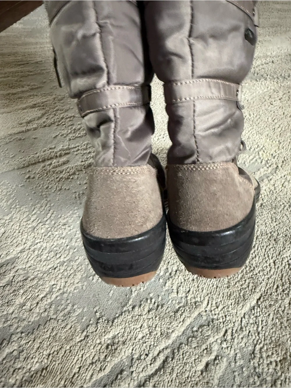 Pajar Celine Boots Winter Snow Boot gray lace up waterproof suede 39 / 8